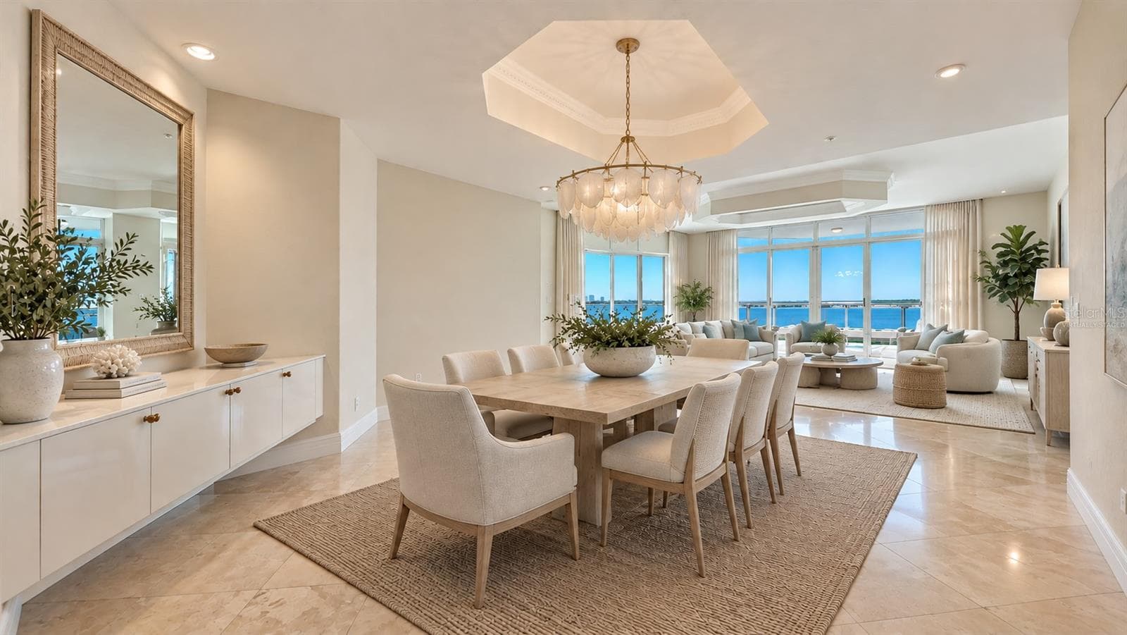 Virtually Staged Dining Room - 340 S PALM AVE #101, SARASOTA