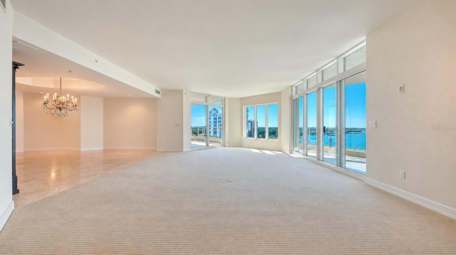 Great Room & Dining Room with Open Water Views - 340 S PALM AVE #101, SARASOTA