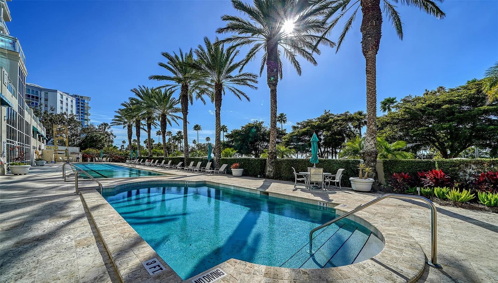 2 Pools. Outdoor Heated Lounge Pool & Lap Pool - 340 S PALM AVE #101, SARASOTA