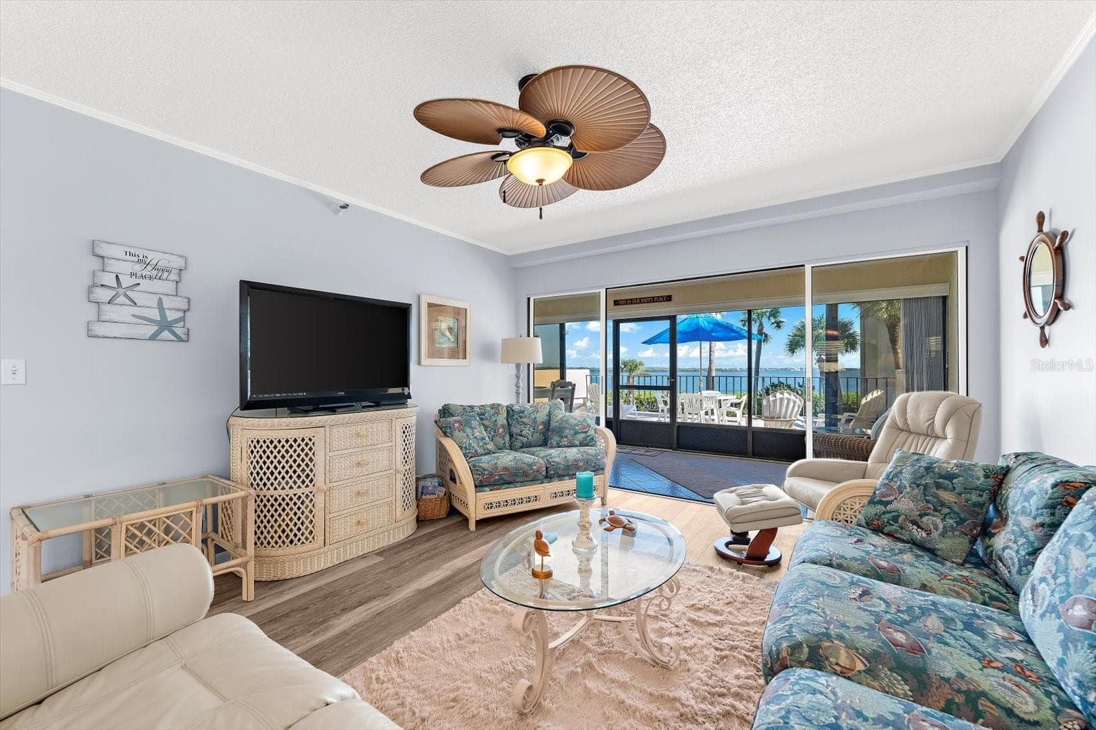 Gorgeous Tropical Palm Leaf Ceiling Fan - 1551 BEACH RD #207, ENGLEWOOD