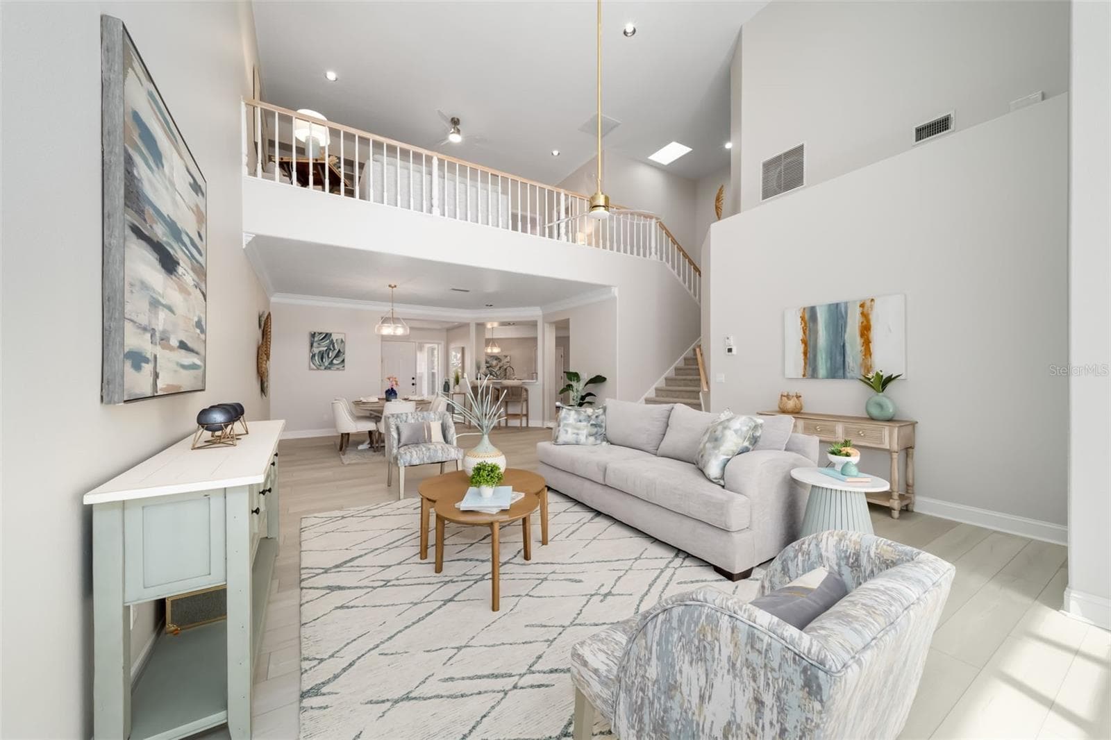 Living Room & Loft view from Patio - 1703 STARLING DR #1703, SARASOTA