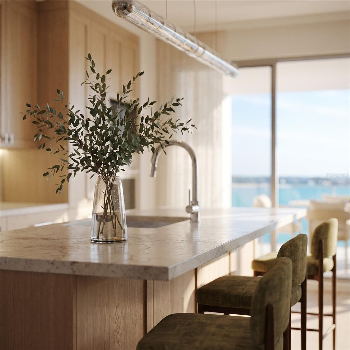 Artist Rendering 02 Residence Kitchen - 325 GOLDEN GATE PT #1002, SARASOTA