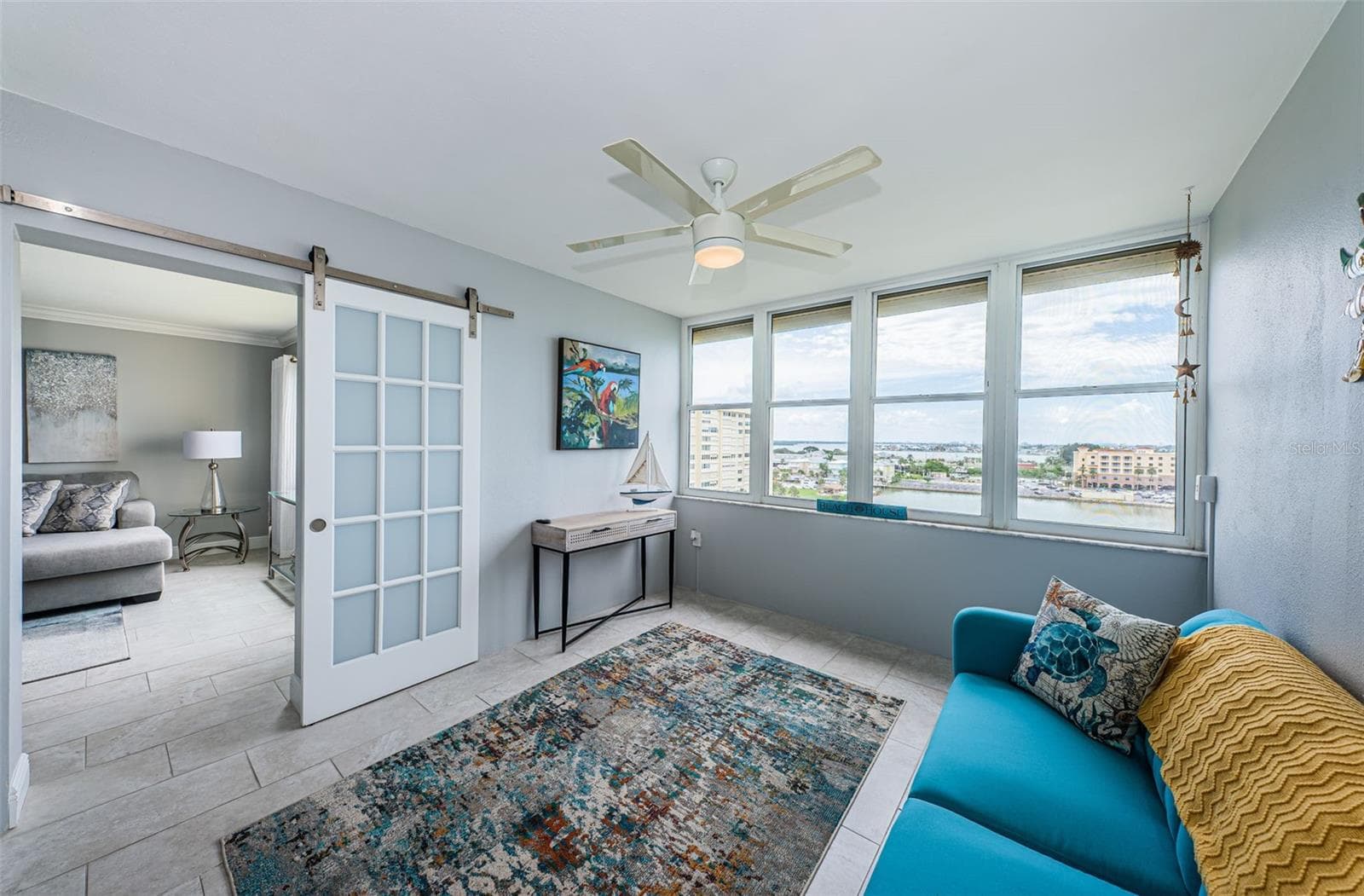 Lanai just off the living area and primary bedroom - 4775 COVE CIR #904, ST PETERSBURG
