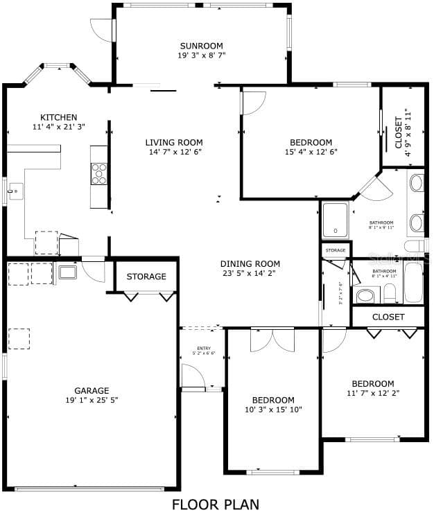 Floor Plan - 3064 BURBANK LN, THE VILLAGES
