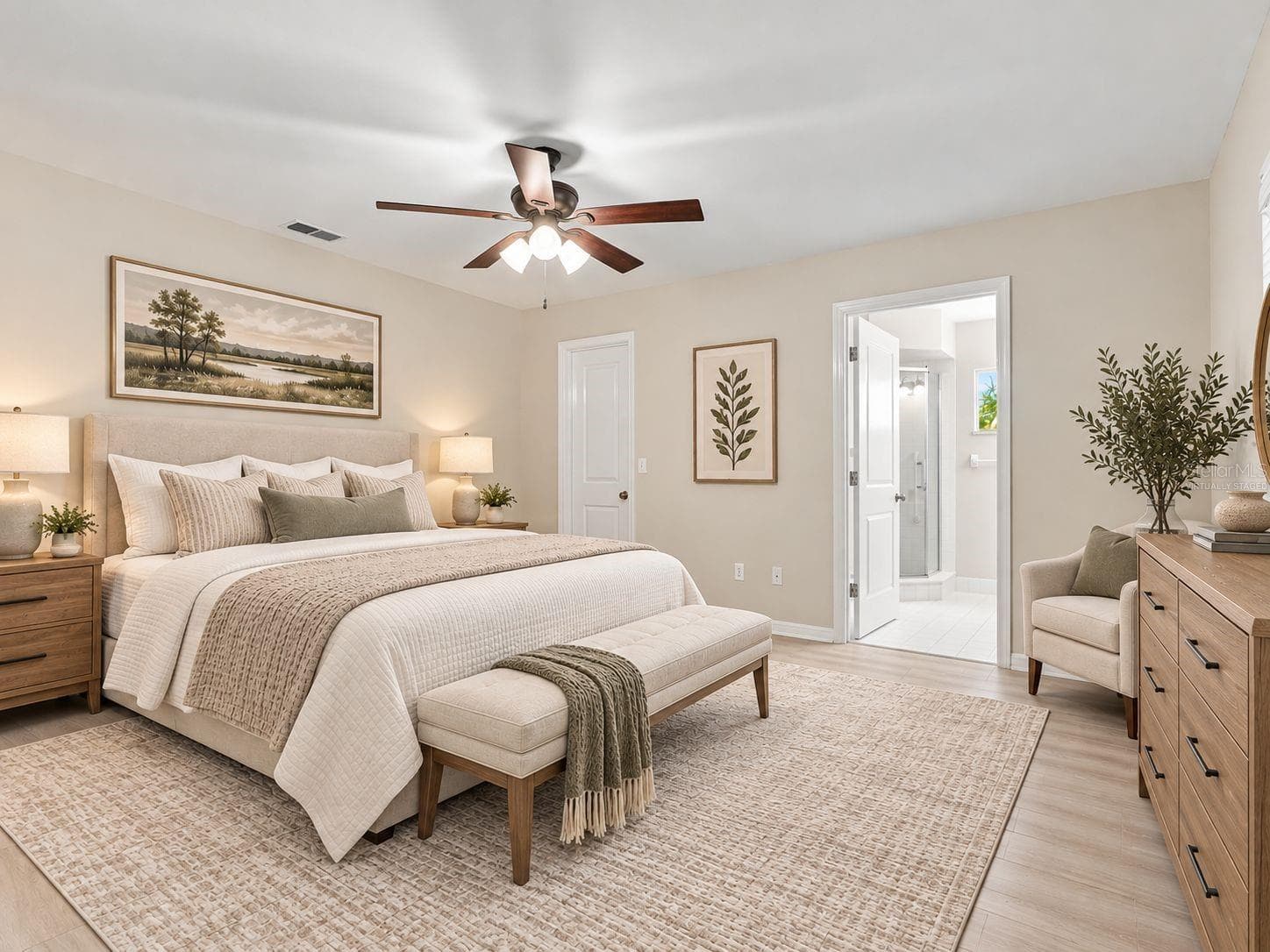 Virtually Staged Primary Bedroom - 9892 SE 177TH LN, SUMMERFIELD