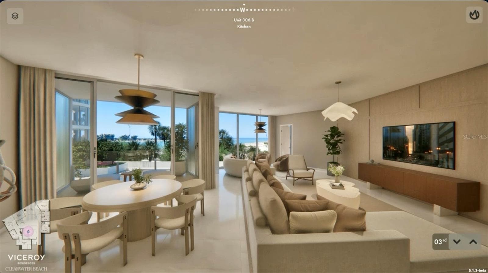 Living and Dining Rooms - To Be Built - 805 S GULFVIEW BLVD #306B, CLEARWATER