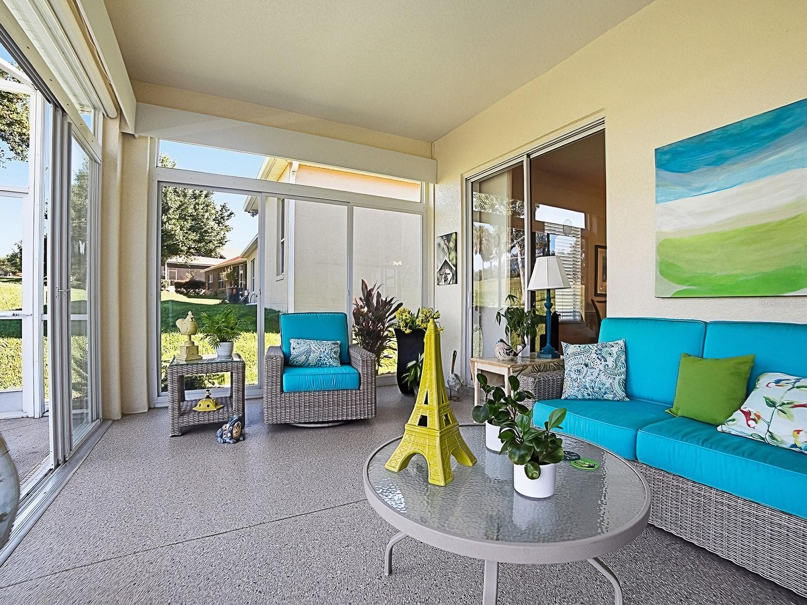 Lanai with lots of space and beautiful sliding doors - 4818 SABLE RIDGE CT, LEESBURG