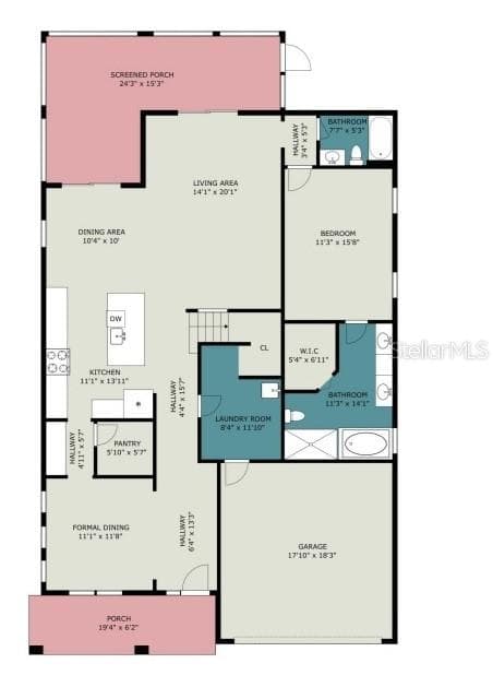 First Floor Plan - 16012 SONOMA GROVE CIR, TAMPA