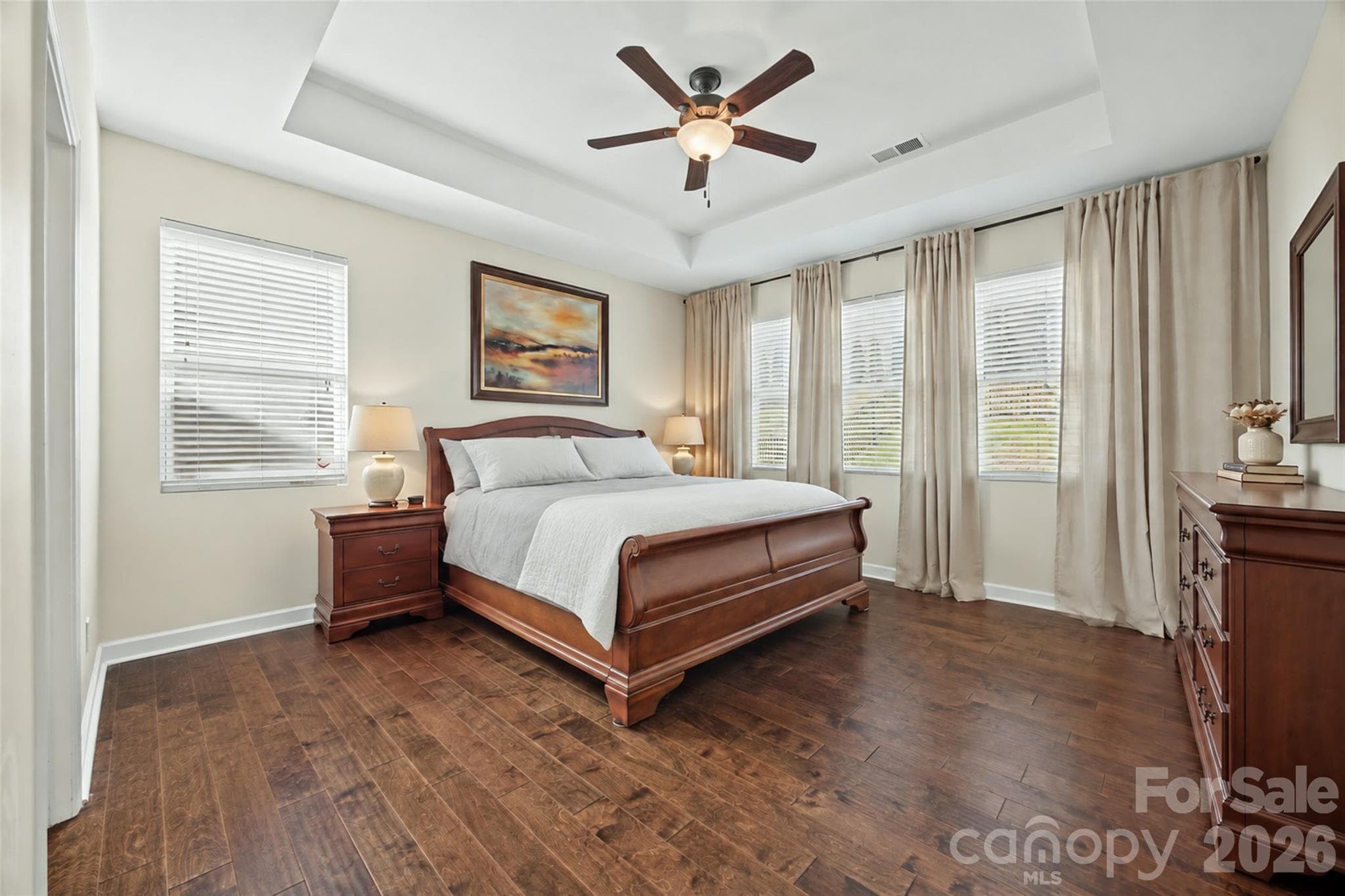 Primary bedroom (virtually staged) - 8720 Artesa Mill Lane, Charlotte