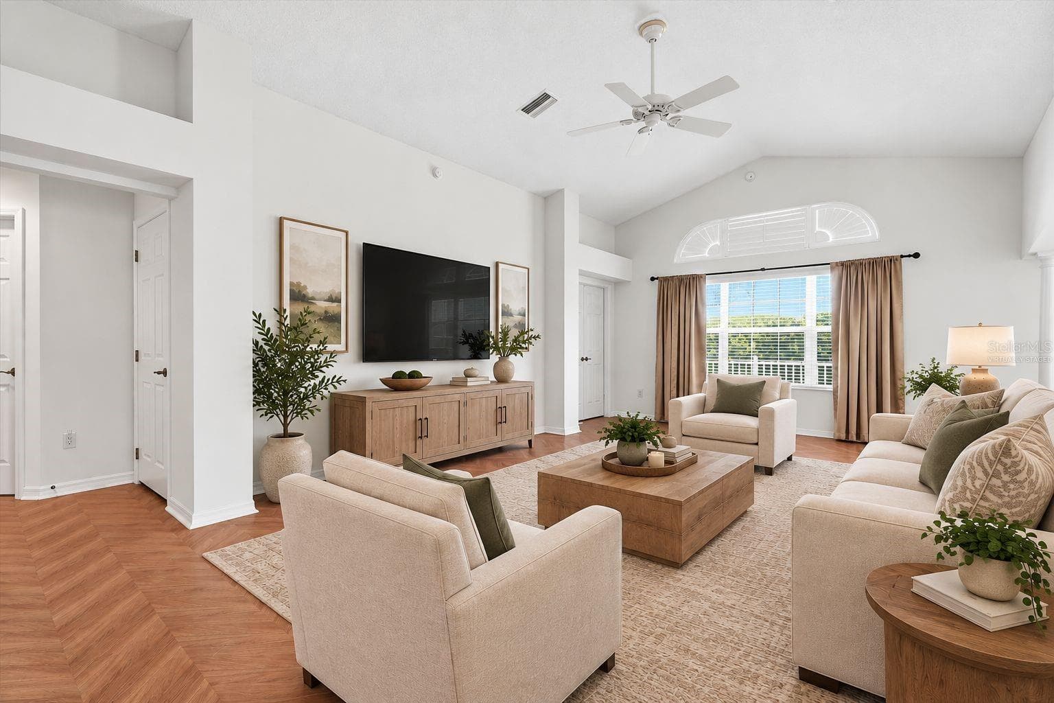 Virtually Staged Living Room - 1563 EASTOVER TER, THE VILLAGES
