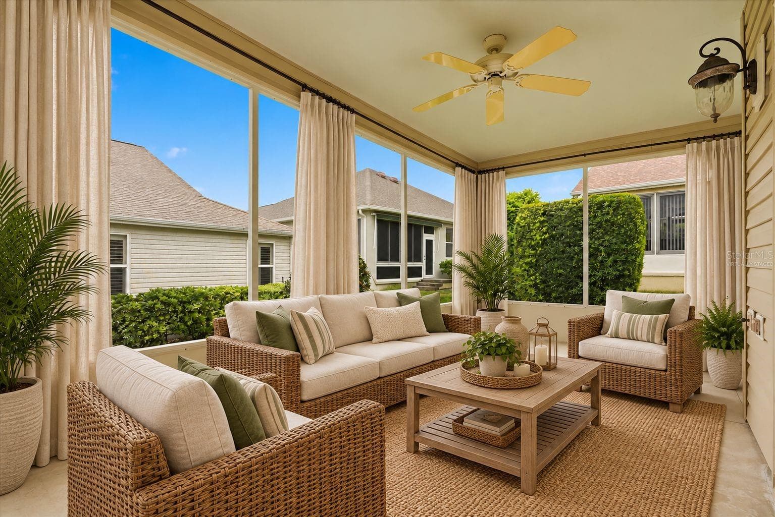 Virtually Staged Screened in Lanai - 1563 EASTOVER TER, THE VILLAGES