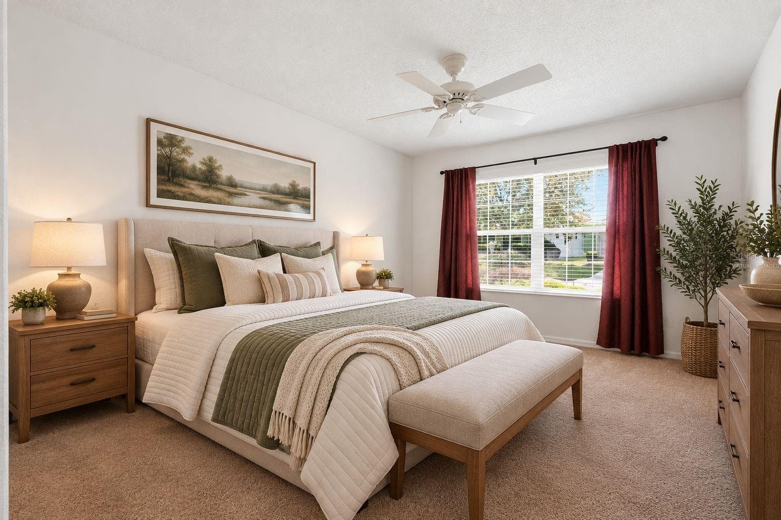 Virtually Staged Guest Bedroom #3 - 1563 EASTOVER TER, THE VILLAGES