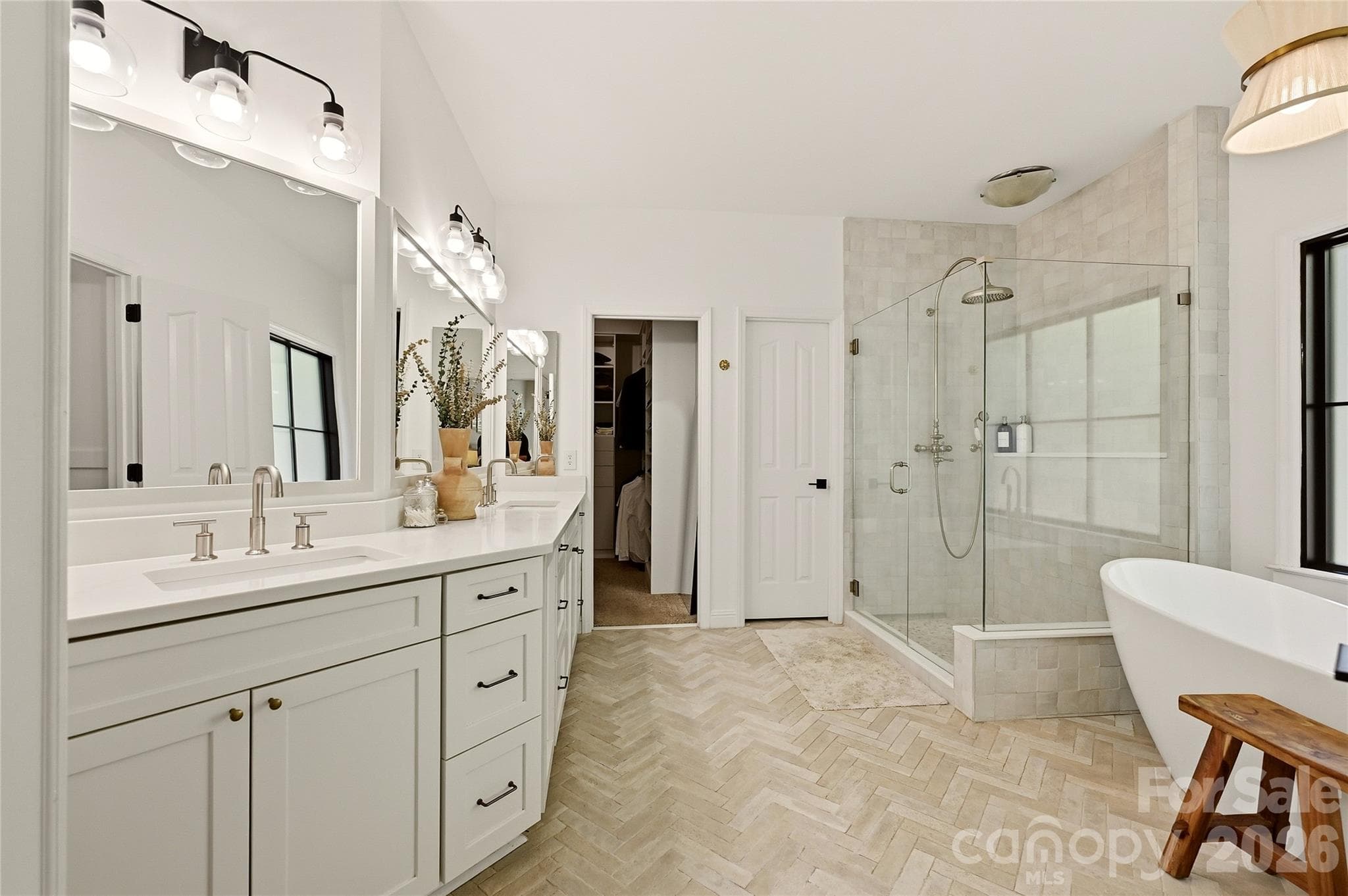 Primary suite luxury bathroom - 16521 Plantation Woods Drive, Charlotte