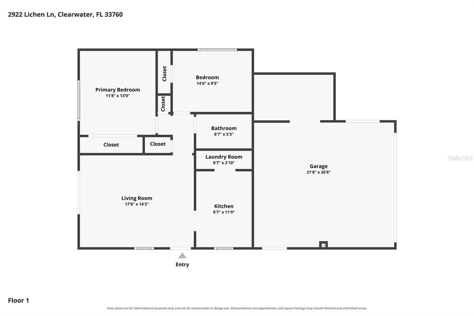 floor plan - 2922 LICHEN LN #A, CLEARWATER