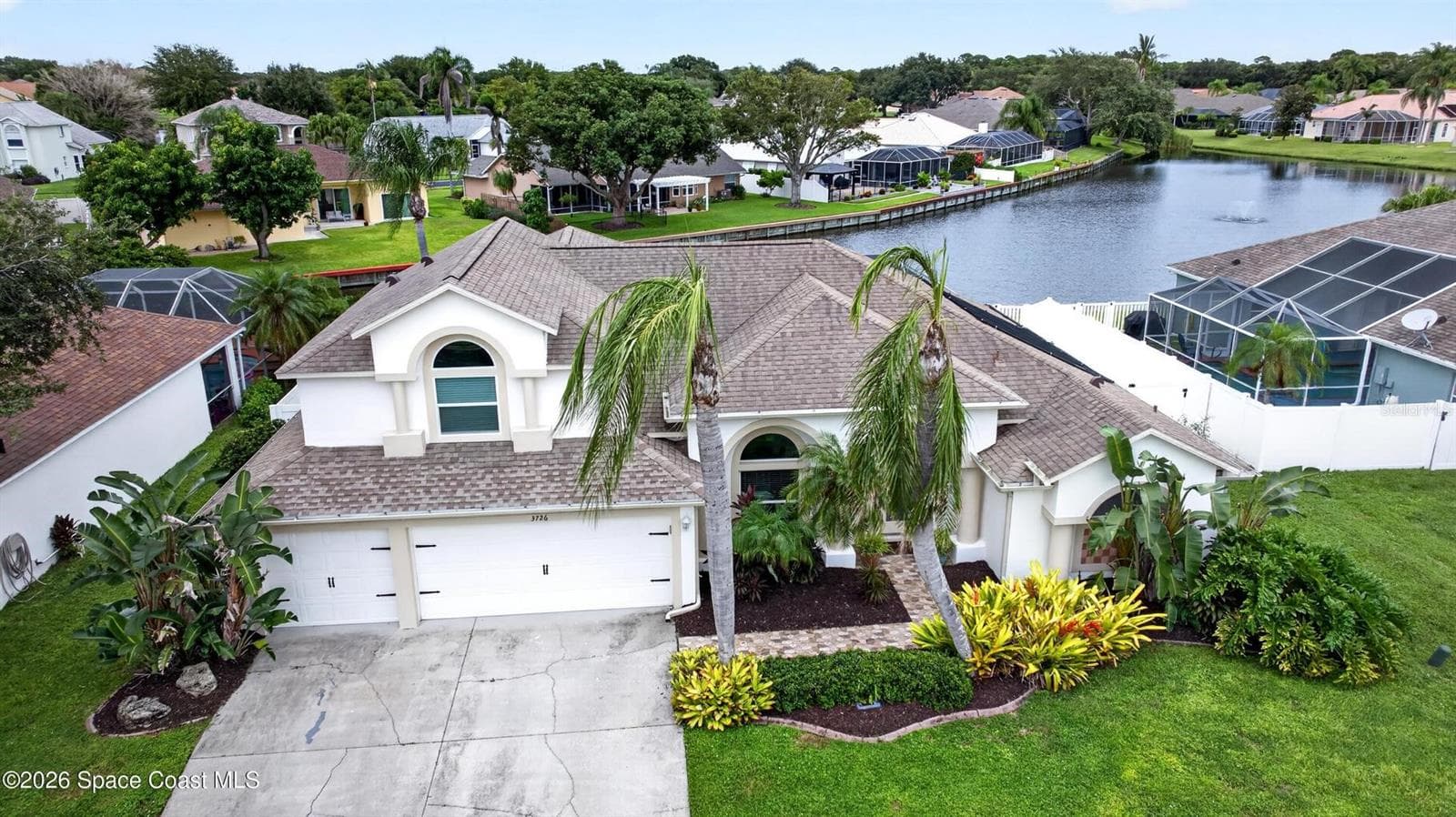 Two story home with 3 car garage - 3726 SUNWARD DR, MERRITT ISLAND
