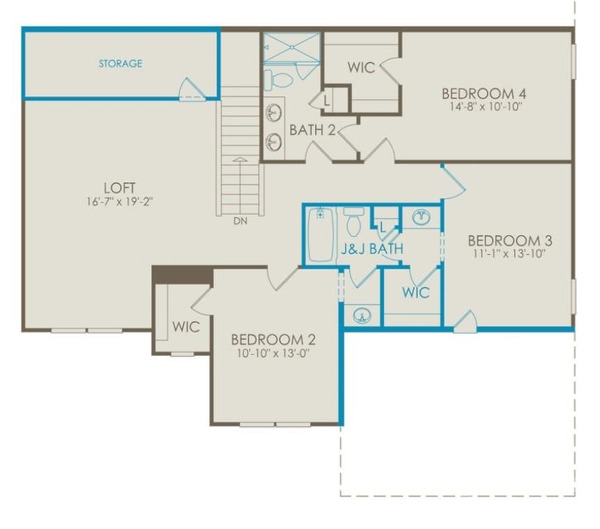 Second floor layout - 7689 Pedigree Circle, Lancaster