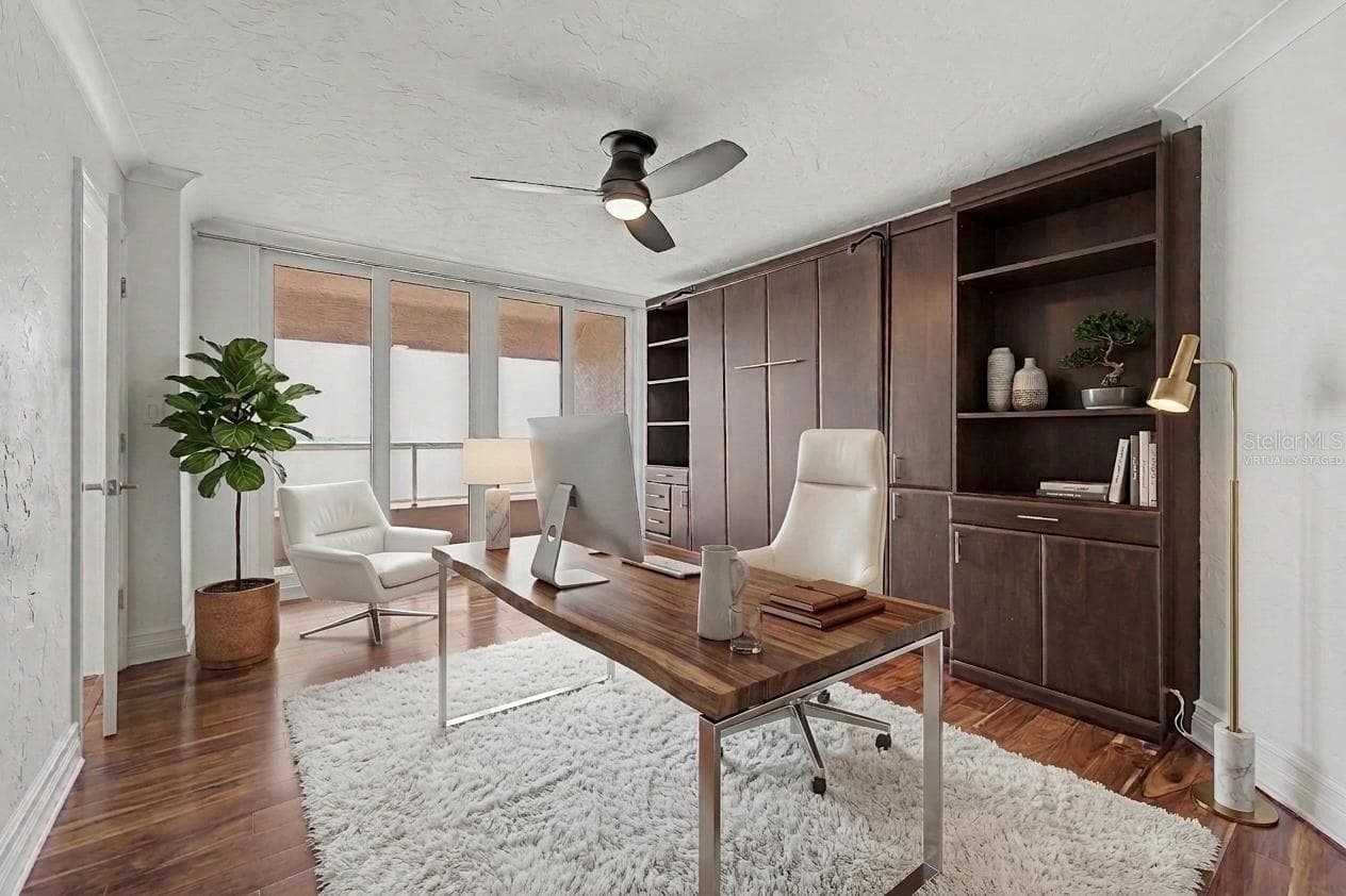 Virtually staged second bedroom - 1310 GULF BLVD #14E, CLEARWATER