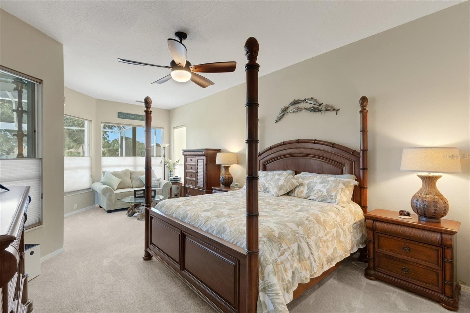 Huge primary bedroom with sitting area and views - 4806 PERIDIA BLVD E, BRADENTON