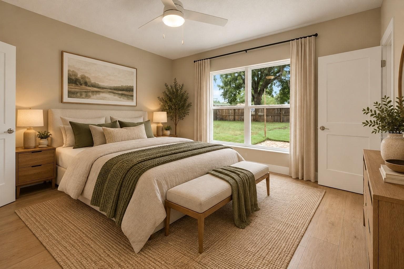 Primary Bedroom Virtually Staged - 4336 WILLOWCREST CT, ORLANDO
