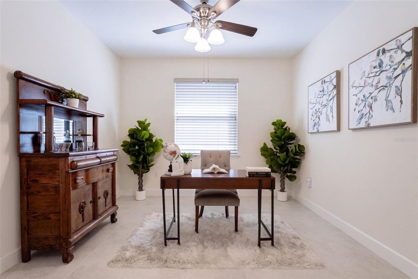 12' x 11'6" Den/Office w/ a ceiling fan - 1233 EGGLESTON DRIVE, DELAND