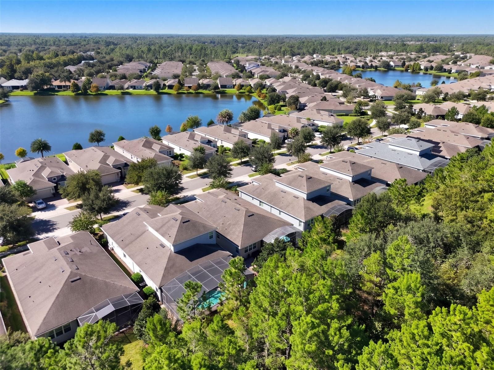 Aerial view from behind the Home - 1233 EGGLESTON DRIVE, DELAND