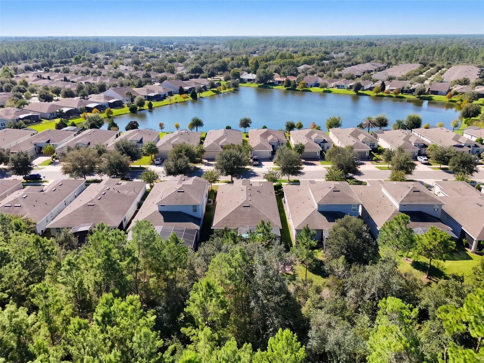 Aerial view from behind the Home - 1233 EGGLESTON DRIVE, DELAND