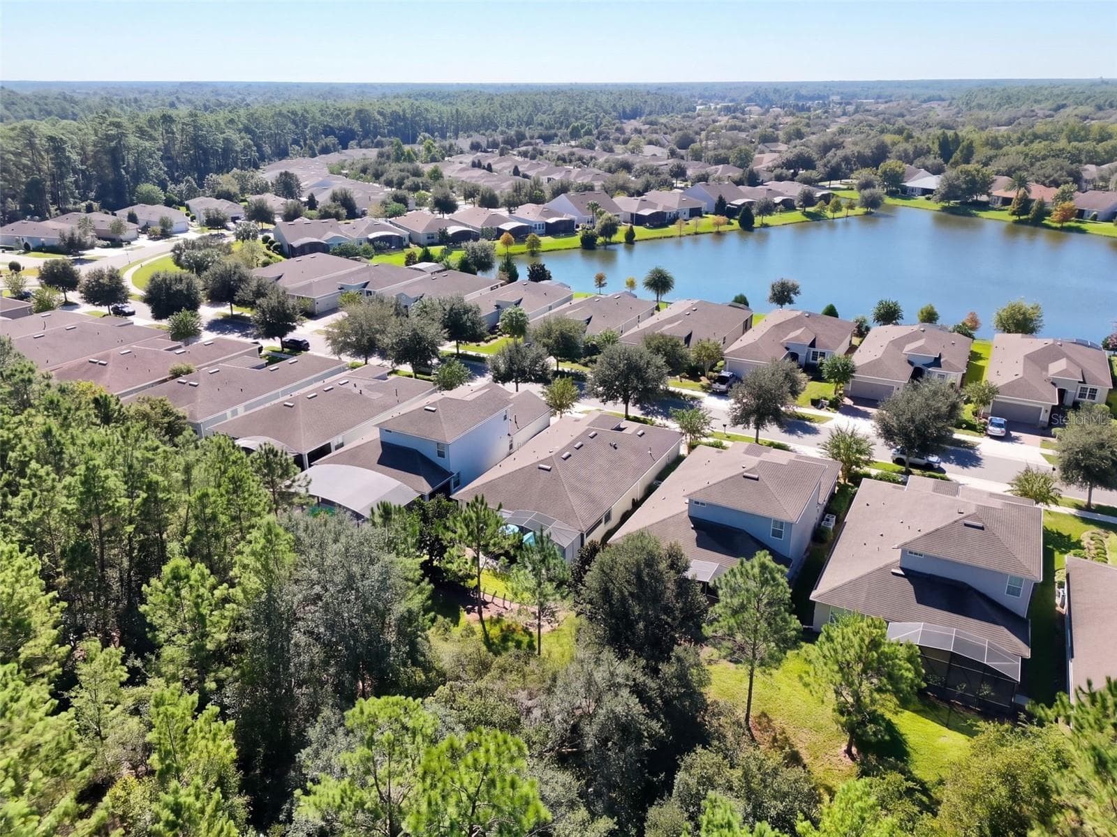 Aerial view from behind the Home - 1233 EGGLESTON DRIVE, DELAND