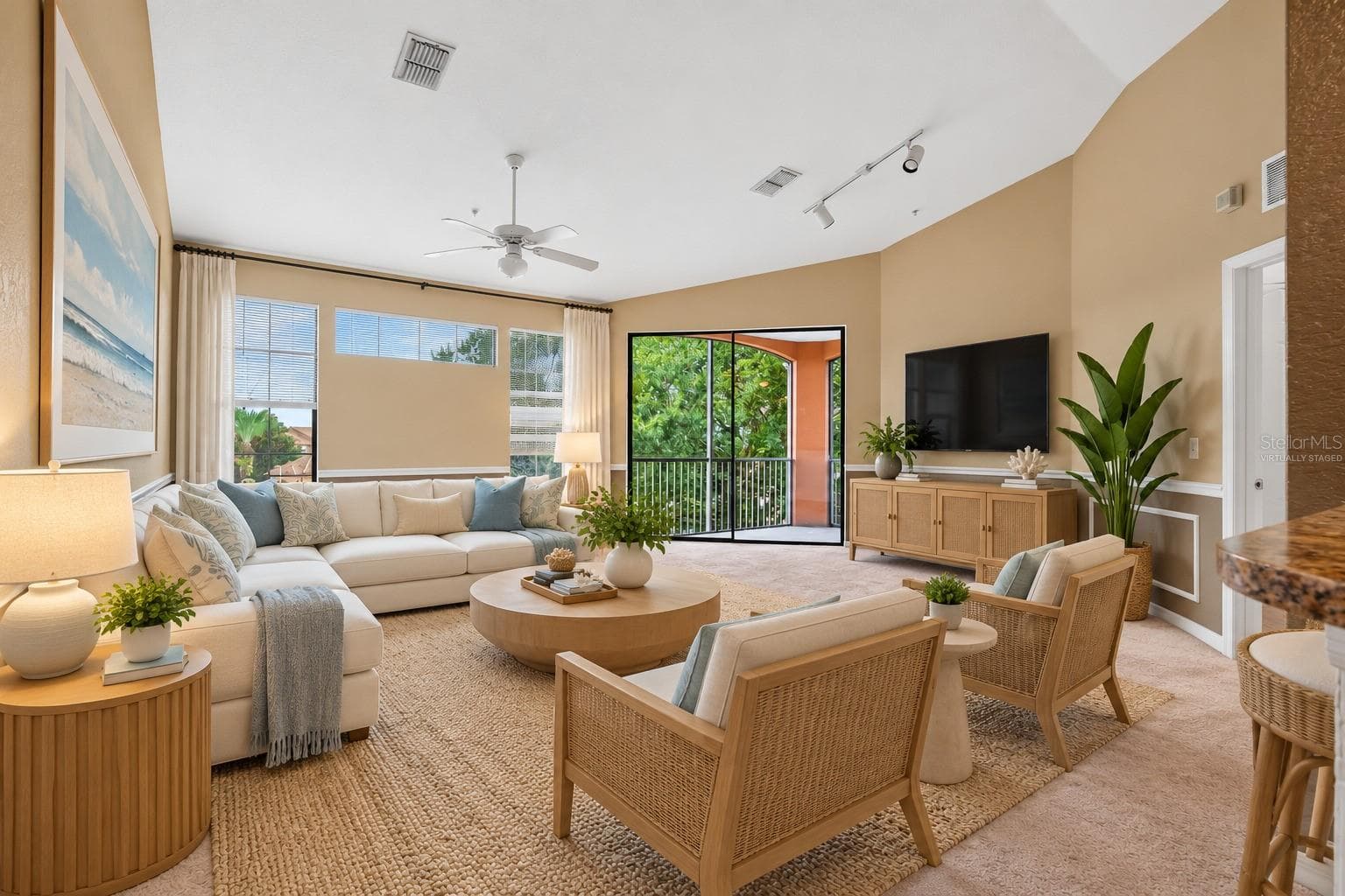 Virtually Staged Living Room - 6149 METROWEST BLVD #308, ORLANDO