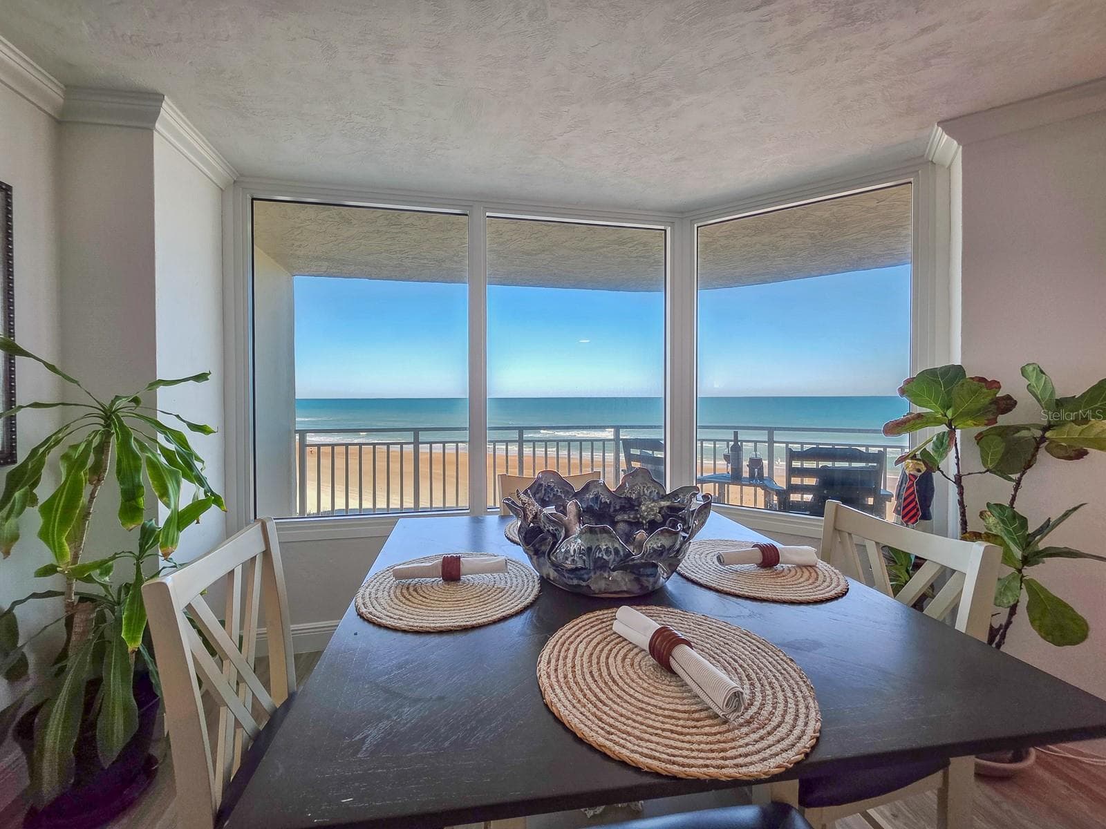 Dining area with a view - 2545 S ATLANTIC AVE #403, DAYTONA BEACH SHORES