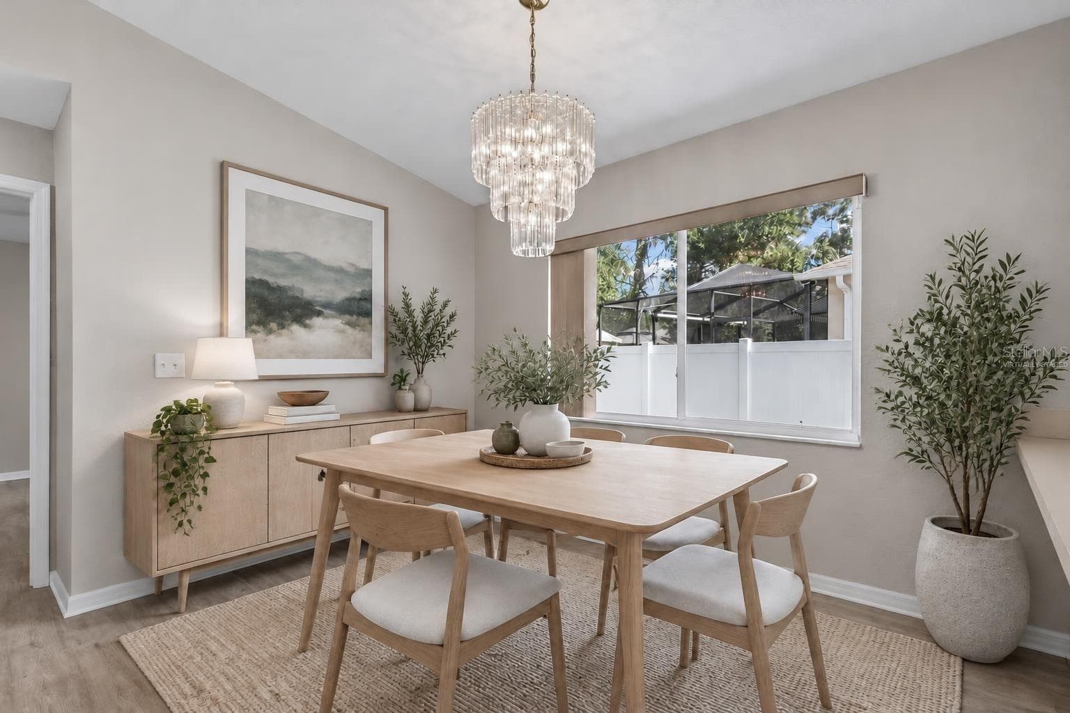 virtually staged dining room - 7399 TANAWANDA TRL, SPRING HILL