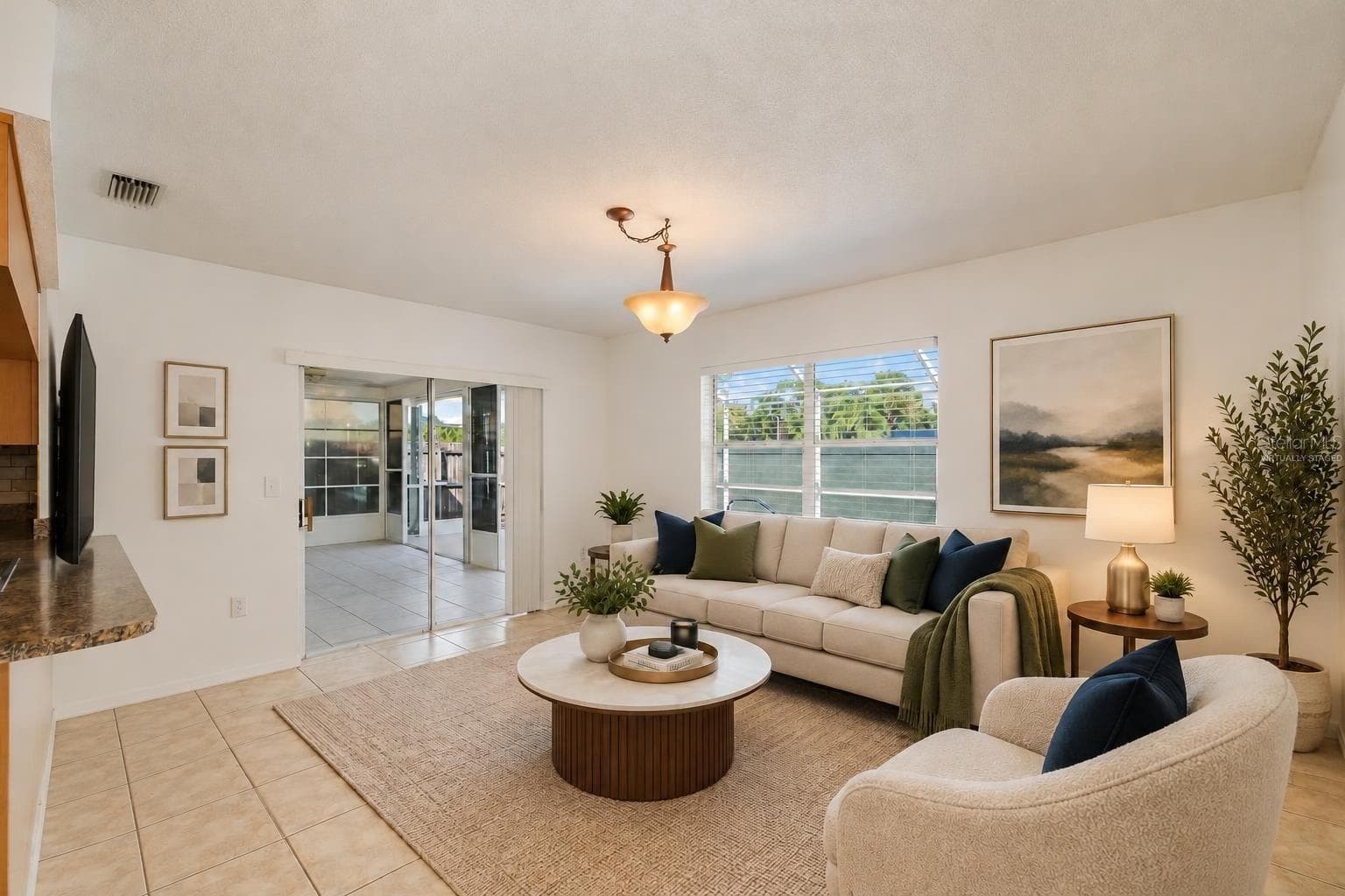Virtually staged family room - 8231 MATTHEW DR, NEW PORT RICHEY