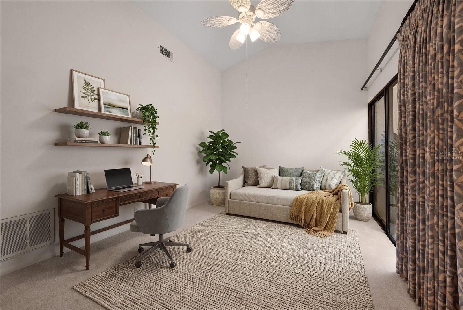 Virtually Staged Bedroom #3 or could be an office - 3160 JADEMOOR CIR, PALM HARBOR