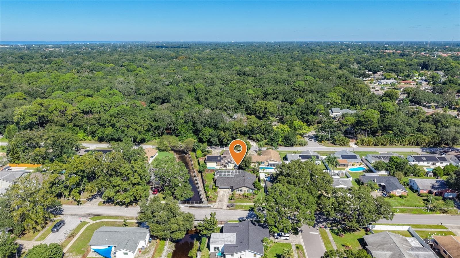 Aerial View North - 1852 SOURWOOD BLVD, DUNEDIN