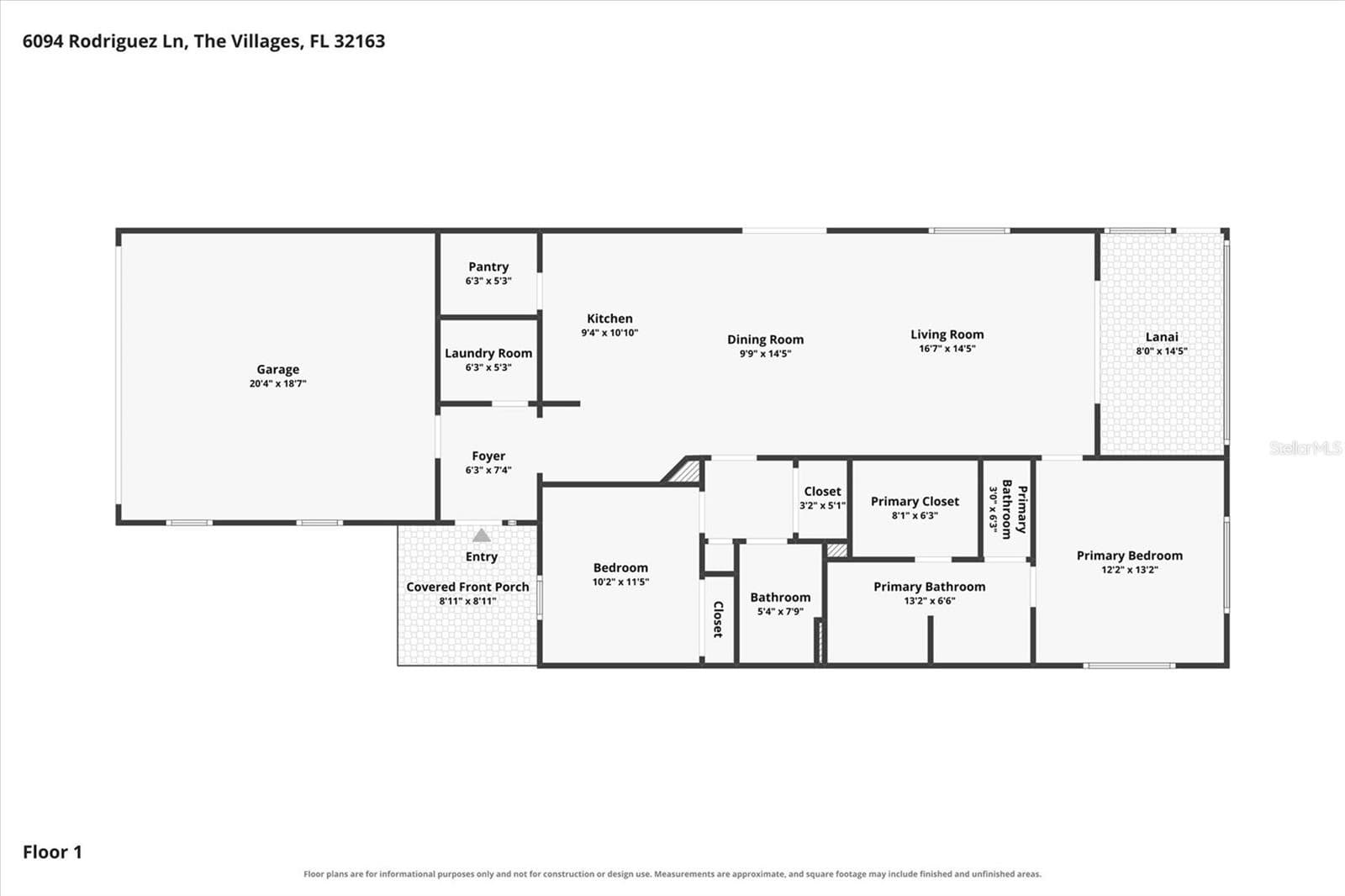 Floor Plan - 6094 RODRIGUEZ LN, THE VILLAGES