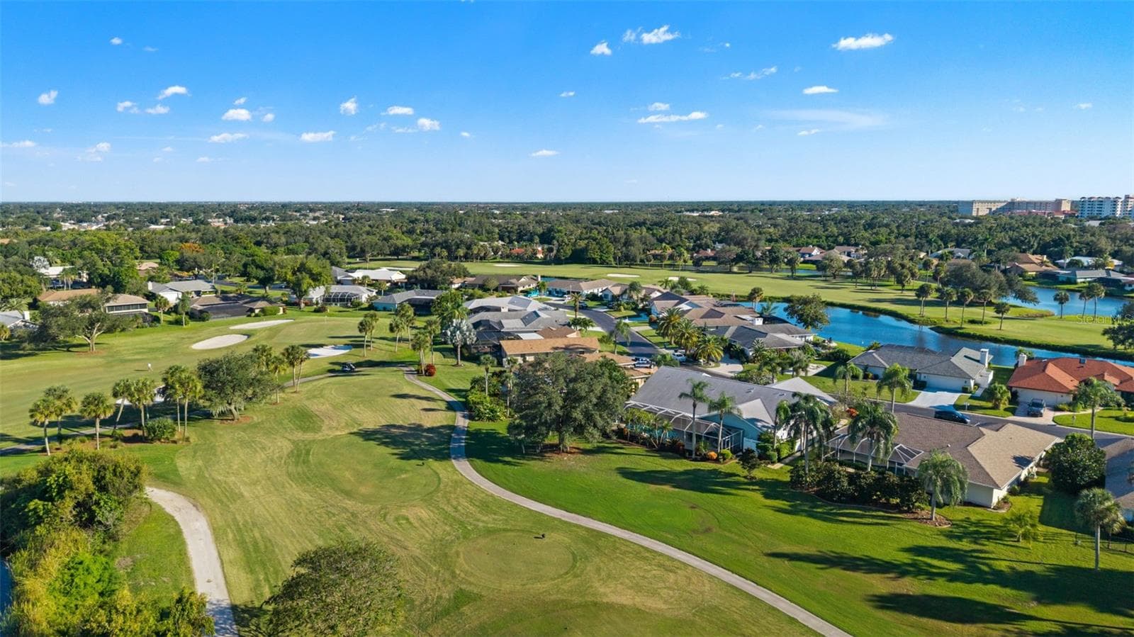 Golf course view - 966 N DORAL LN, VENICE