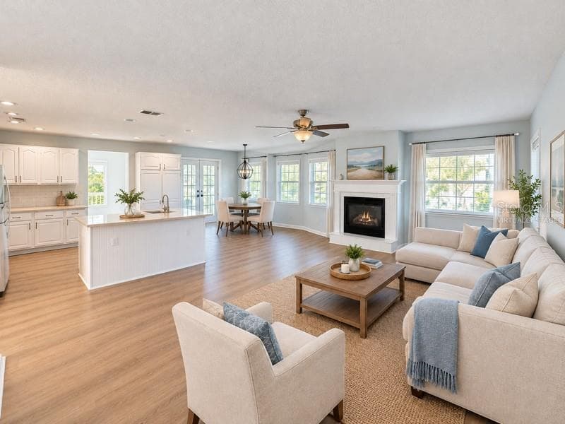 Virtually staged Family Room - 4191 CAMELIA DR, HERNANDO BEACH