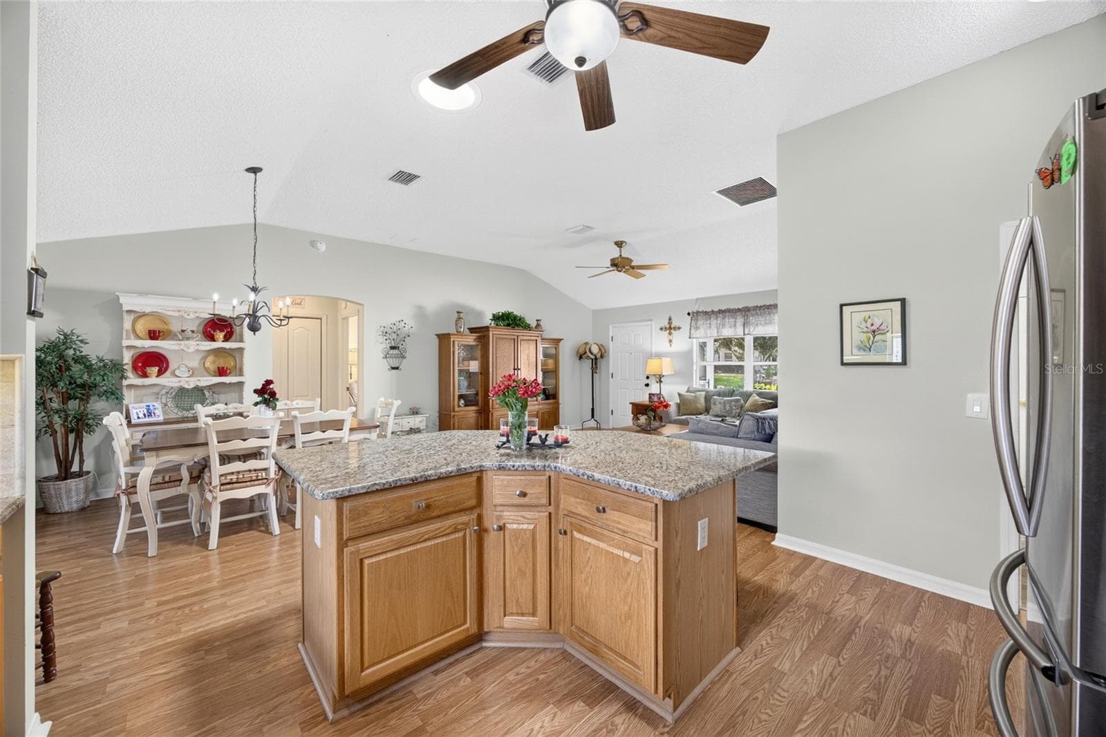 Kitchen Island with Cabinets - 17739 SE 89TH KEATING TER, THE VILLAGES