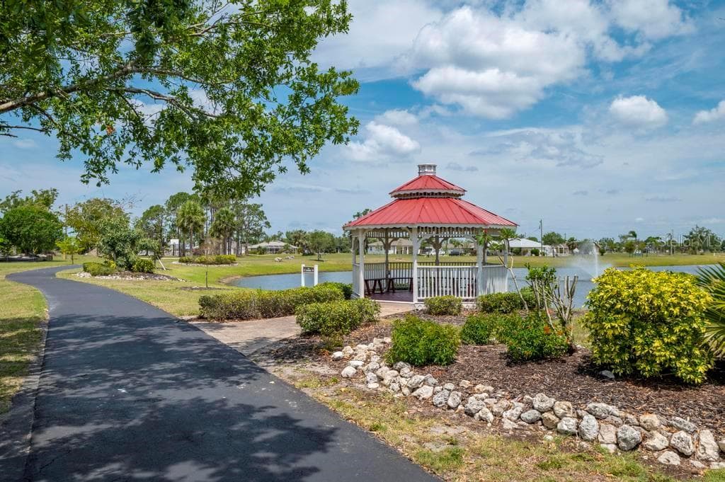 Gazebo with Lake views - 25416 PRADA DR, PUNTA GORDA