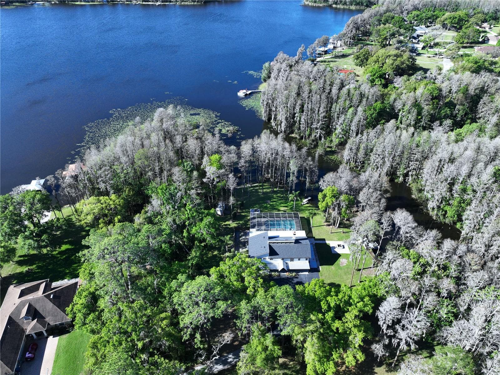 View of the house with the water - 5365 CONNER DR, LAND O LAKES