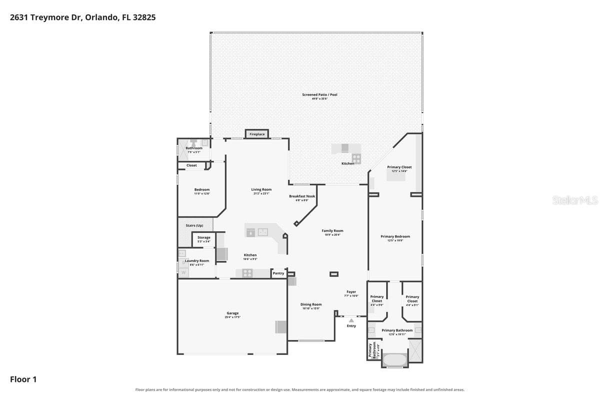 Floor Plan. - 2631 TREYMORE DR, ORLANDO
