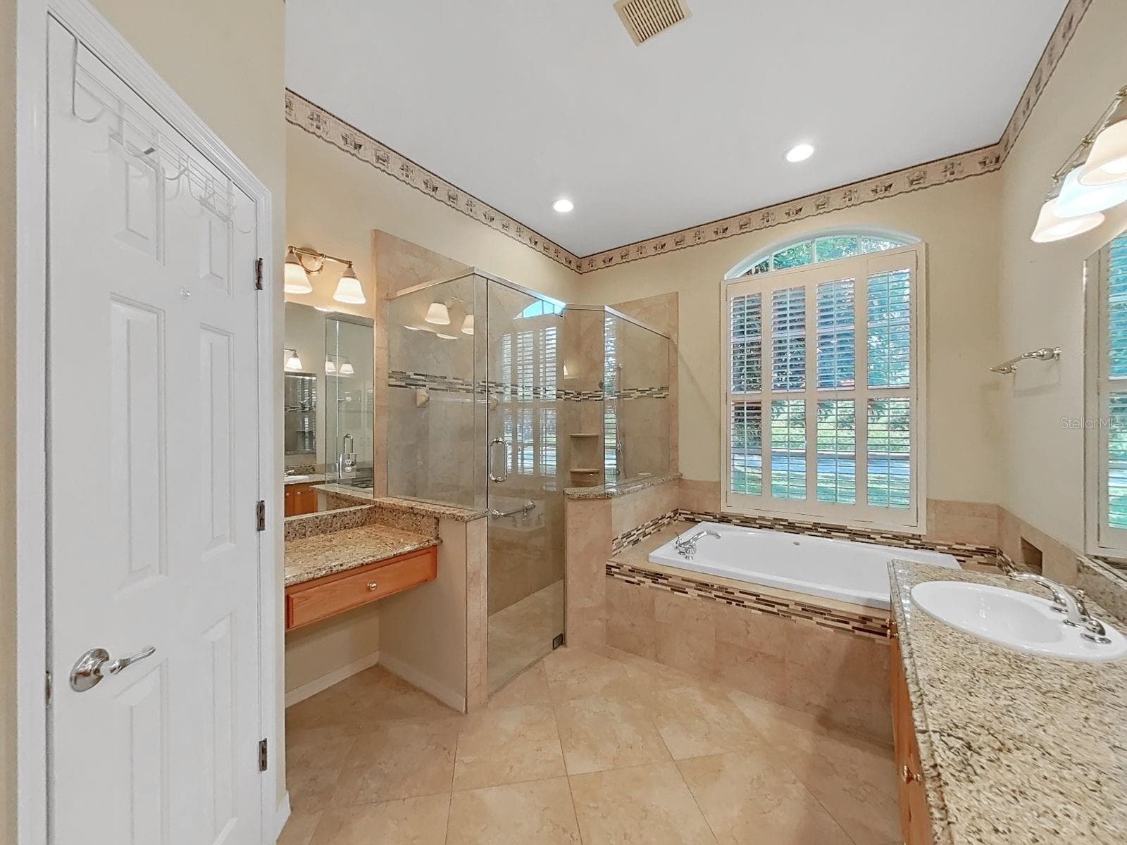 Separate Vanity Area ~ Glass Enclosed Shower - 14915 DEVONSHIRE WOODS PL, TAMPA