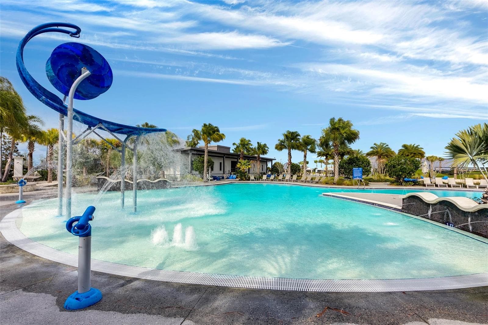 Community pool with water slide. Resort style amenities in Lake Nona, Orlando FL 32827. - 8336 CANETTI ST, ORLANDO