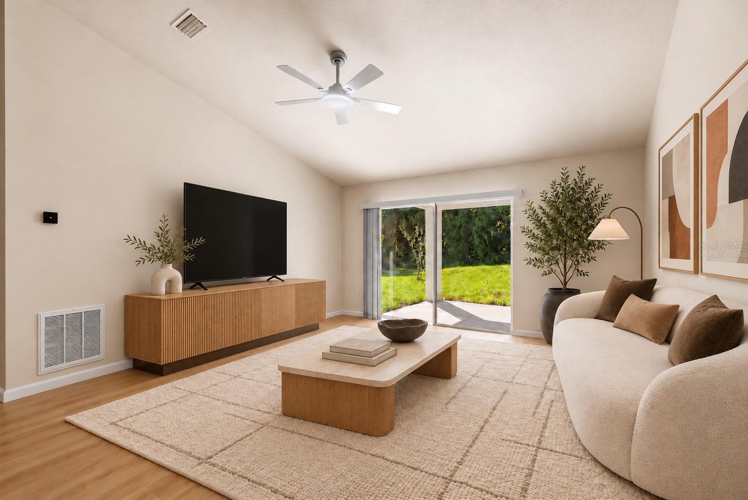 Living Room Virtually Staged - 922 S COUNTY ROAD 419, CHULUOTA