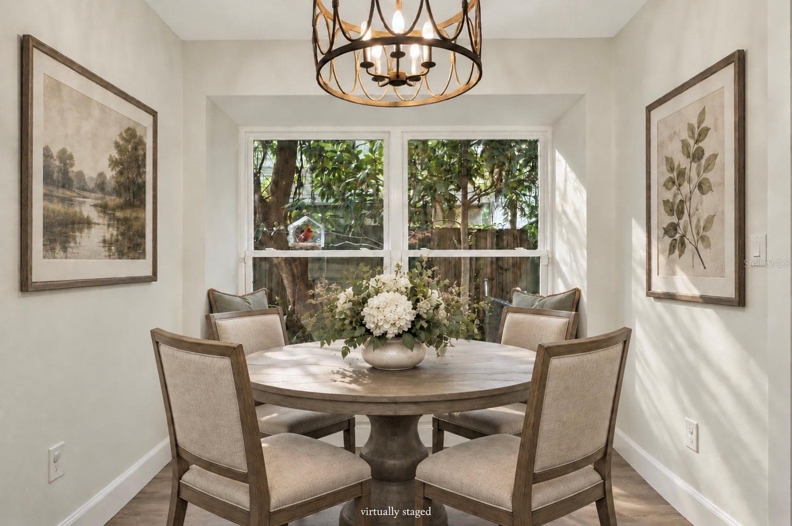 Digitally Staged Breakfast Nook - 1333 SE 3RD ST, OCALA