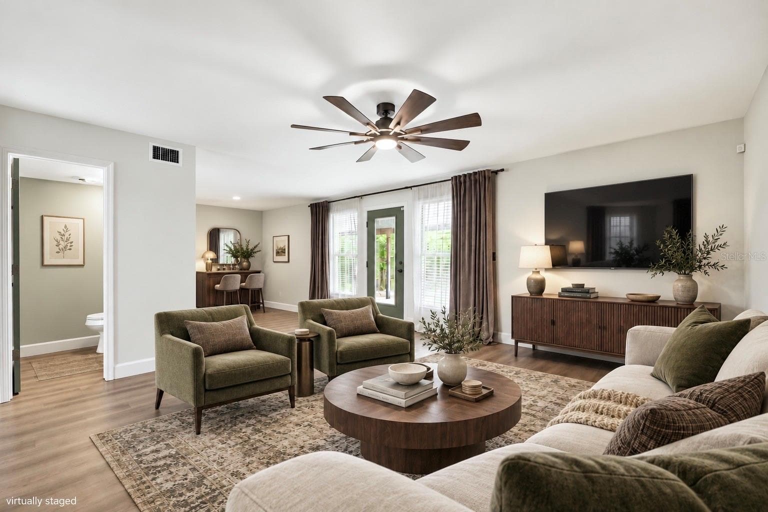Digitally Staged Living Room - 1333 SE 3RD ST, OCALA