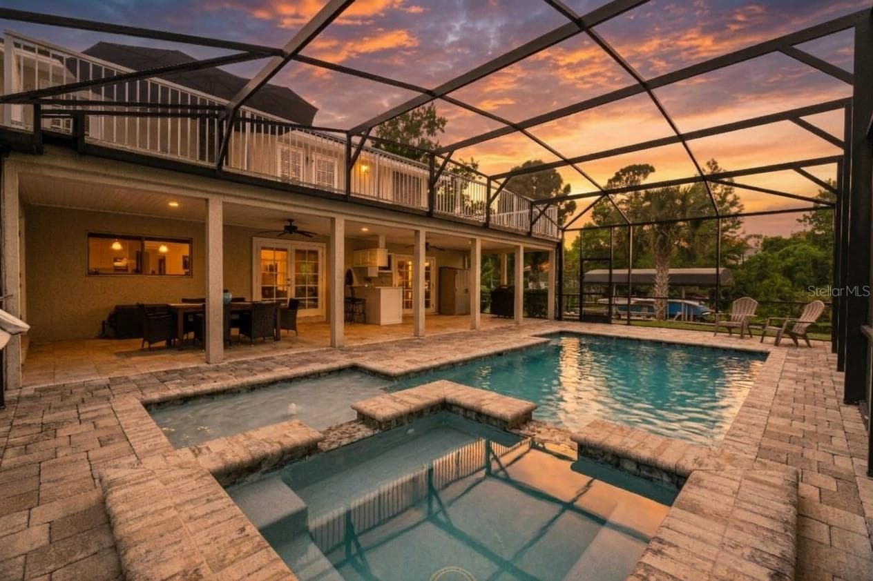 Pool area at sunset - 2260 W CLASSIC COURT, LONGWOOD