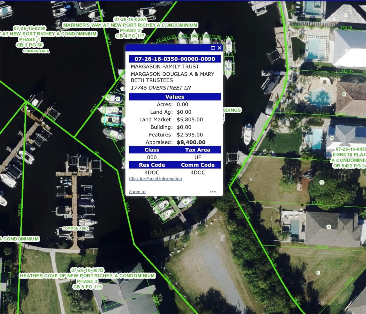 Dock-Rackominium at 5577 SEA FOREST DR #9, NEW PORT RICHEY, photo 4 of 5