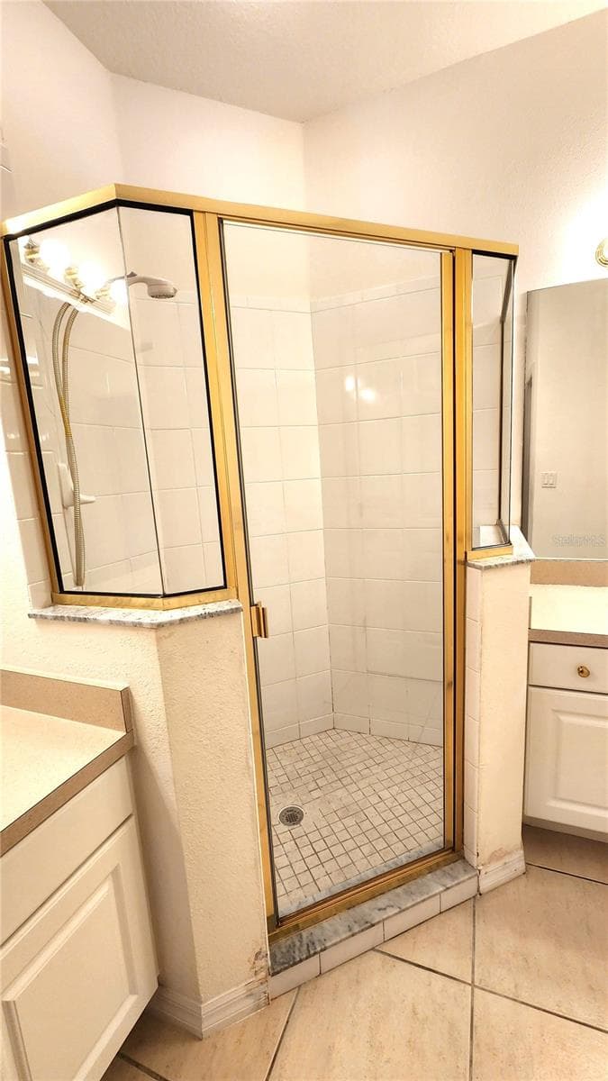 Primary bath walk-in shower. - 642 SPRING LAKE CIR, TARPON SPRINGS