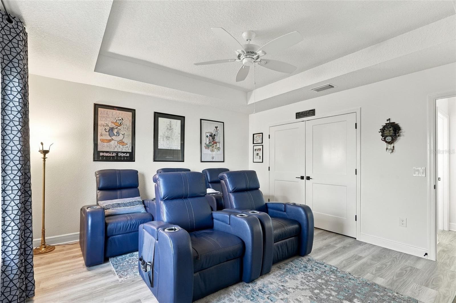 Bedroom 2 (made into a media room) - 614 LAKE CREEK CIR, THE VILLAGES