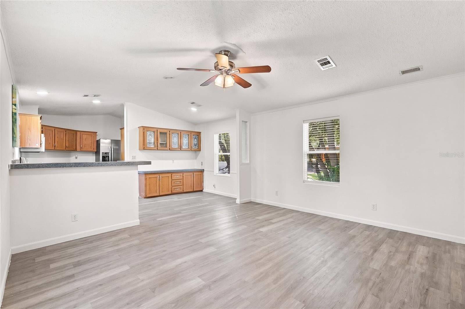 Living room, dining room & kitchen - 2138 LAKE ELLA RD, FRUITLAND PARK